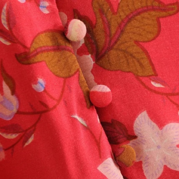 SOLD OUT Red Floral Gypsy Kimono Duster Maxi Dress - Picture 15 of 16